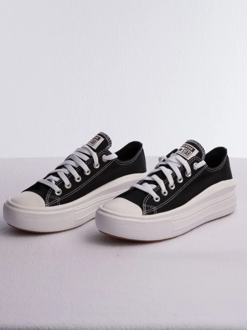 Converse Black Chuck Taylor All Star Move Platform Sneakers Size US 8 - Picture 3 of 6